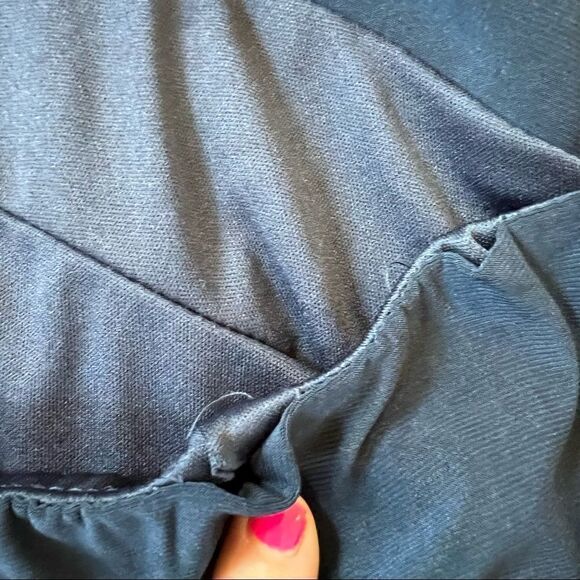 B.Darlin One Shoulder Floral Bodycon Mini Dress Navy Blue Women’s Size Medium M - Picture 6 of 7